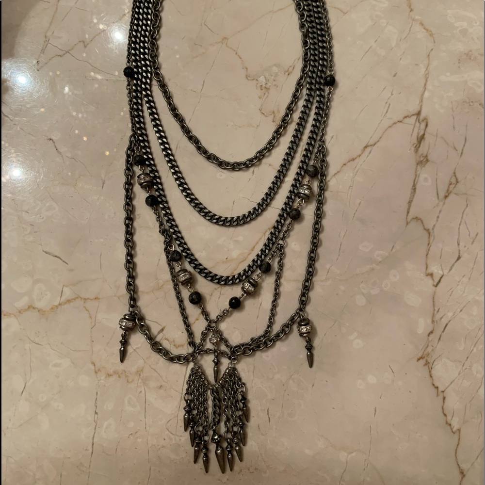 Ettika Silver Toned Statement Necklace